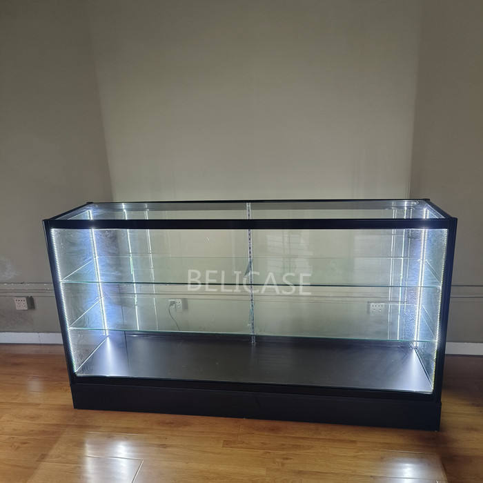 glass display cabinet with led lights