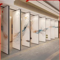 Cloison modulaire mobile de haute qualité pour usage commercial avec cadre métallique, design moderne, insonorisée, pliable, en MDF 18-22 mm