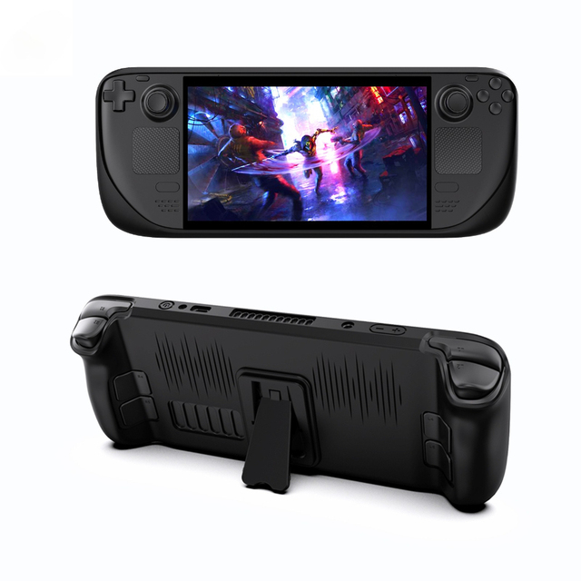 Tideseer Soft TPU Cover Shockproof Case Kickstand Steam Deck Game Console Anti-drop Full Protection Shell Gaming Accessories