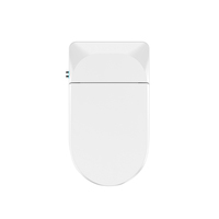 Ensemble de toilettes automatiques Tejjer, sanitaire blanc et noir, WC intelligent