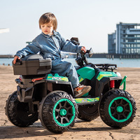 Vente en gros 12V voiture électrique à quatre roues pour enfants tout-terrain ATV double face en plastique jouet poussette télécommande pour