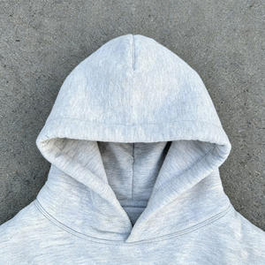 Sudaderas Blancas Lisas de Alta Calidad de 500 g/m², Sudaderas Unisex al por Mayor, Ropa Urbana, 100% Algodón, Felpa Francesa, Sudadera Corta para <span class=keywords><strong>Hombre</strong></span>, Sudadera Gruesa - Product Image 3