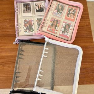 <span class=keywords><strong>2025</strong></span> PVC A5 trong suốt lá lỏng lẻo máy tính xách tay long lanh gipper Túi sao xem nhật ký bìa trong suốt thư mục tập tin cho phụ nữ - Product Image 3