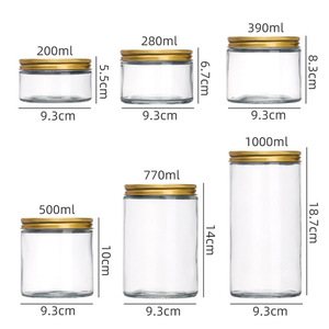 Vente chaude, pot de conservation alimentaire de qualité alimentaire, rond, droit, vide, 30 ml-1000 ml, bocaux en verre hermétiques pour cornichons et confitures - Product Image 4