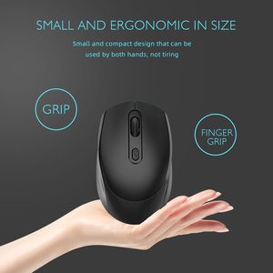 ABS 1600 DPI souris 2.4GHz không dây USB pin chơi game Chuột dọc pin hoạt động chuột cho máy tính - Product Image 3