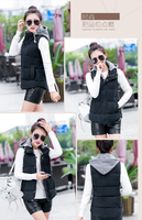 Femmes épaissir polaire fausse fourrure chaud manteau capuche Parka pardessus cachemire mélange veste/gilet automne hiver sans manches gilet avec chapeau