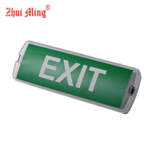 Signalisation de sortie de secours LED OEM d'usine, éclairage de secours, simple face, montage mural, boîtier en plastique pour hôpital, clinique, bâtiment - Product Image 1