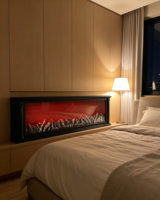 Lámpara Decorativa LED para el Hogar, Simulación de Chimenea sin Calefacción, Funciona con Cable USB, Control Remoto RGB, Luz de Ambiente con Diseño de Columna Romana Cuadrada en Blanco y Negro