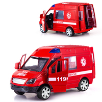Nuevo Estilo 1:32, Camión de Bomberos de Metal Fundido a Presión, Coche Postal, Ambulancia, Tranvía, Coches de Aleación de Policía Especial, 3 Puertas que se Abren, Modelo de Coche de Metal Fundido a Presión con Retroceso