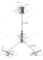 Kit de suspension de câble pour bannière du plafond au luminaire
