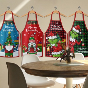 HL-336 Tabliers de cuisine amusants de Noël pour femmes et hommes, tabliers de <span class=keywords><strong>chef</strong></span> réglables - Product Image 1