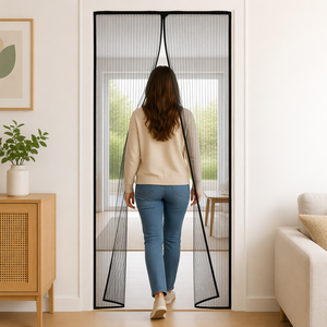 <span class=keywords><strong>Mosquitera</strong></span> Magnética para Puerta, Malla de Poliéster Anti-Insectos, Cortina Autoadhesiva para Puerta - Product Image 6