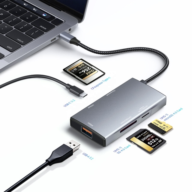 Buy Online USB 3.2 Gen 2 10Gbps Multi Card Reader for CFexpress Type a SD 4.0 MicroSD 4.0 Card Aluminum Alloy OTG Adapter