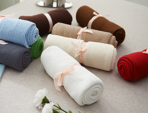 <span class=keywords><strong>Couverture</strong></span> en coton pour <span class=keywords><strong>bébé</strong></span>, <span class=keywords><strong>couverture</strong></span> tricotée pour garçons et filles - Product Image 6