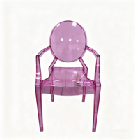 Chaises d'intérieur d'extérieur pour fête d'anniversaire d'enfants chaises fantômes roses pour enfants