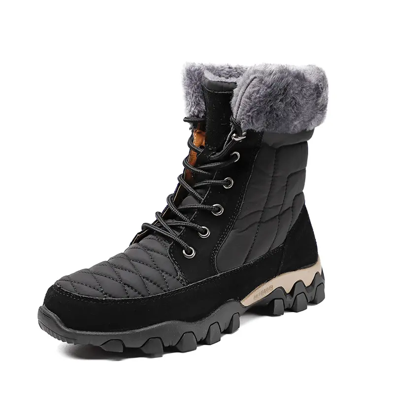 New arrival wholesale italian winter boots women long hiking high top plush winter snow shoes men big size 46 amazon quality