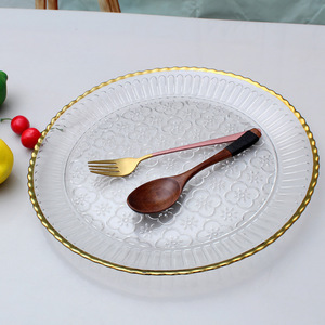 Assiettes de service personnalisées d'usine, style nordique, bord doré, assiettes à salade, assiettes à steak, vaisselle de service pour la maison, assiettes à dessert, assiettes de dîner occidentales, assiettes de restaurant - Product Image 5