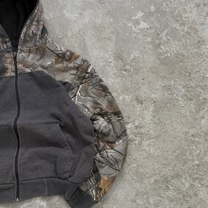 Custom Logo Manufacturer Digital Printed 420GSM 100% Cotton Lined Breathable <b>Comfy</b> Vintage Acid Washed Men Zip <b>Hoodie</b> - Product Image 2