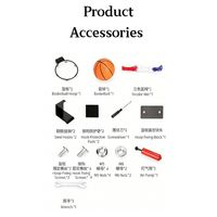 Ring Basket Mini Indoor untuk Pintu dengan Rim & Bola Pegas yang Dapat Dilepas & Backboard Profesional untuk Permainan Olahraga di Kantor