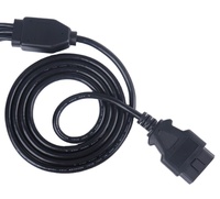 Cable Adaptador de OBD2 a 6 Conectores DB9, Interfaz Serial RS232 con Arnés