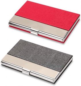 Unisex Business Name Card <b>Holder</b> Stainless Steel & PU Leather Credit Card Case Luxury Business Card Case - Product Image 4