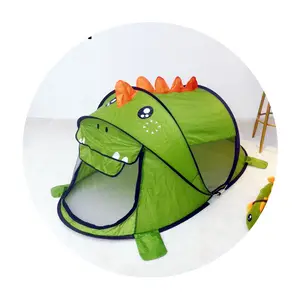 Hot Sale Muzi New Design Cheap Price Pop Up Easy Fold Green Dinosaur Animal Play Tent Kids Toys