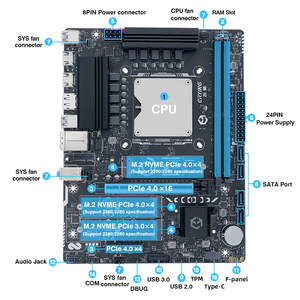 <b>CPU</b> I7-12850HX ERYING DDR4 16C24T Desktop Gaming M-ATX <b>Motherboard</b> With LGA 1151 Core I7 Processor New Product ERYING I7-12850HX - Product Image 3