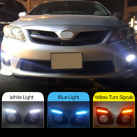 Luces diurnas DRL antiniebla, luz diurna, intermitente, amarillo, para Toyota Corolla 2011 2012 2013, 1 par