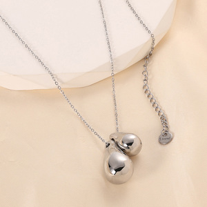 Collar Doble Lágrima Chapado en Oro de 18K, Cadena de Clavícula de Aleación de Zinc para Mujer, Joyería Elegante y Moderna para Uso Diario, Regalo - Product Image 4