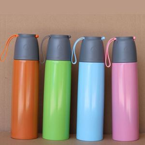 Thermos en acier inoxydable 304, mignon et compact, avec cordon en silicone, pour l'intérieur et l'extérieur - Product Image 4