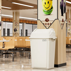 10L grande litro altalena coperchio superiore bidone della spazzatura rettangolare in <span class=keywords><strong>plastica</strong></span> della cucina bidone della spazzatura per bagno - Product Image 5