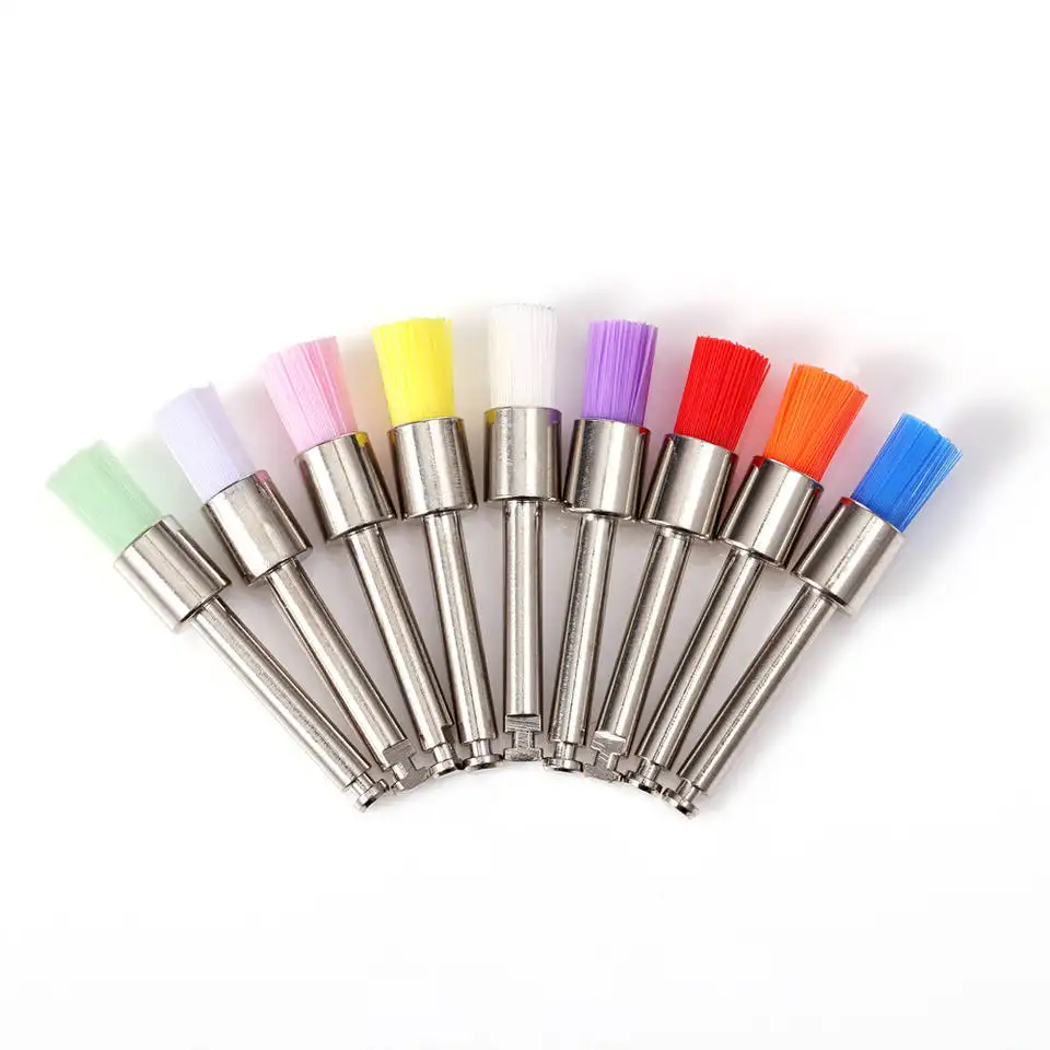 Mandal tipi Prophy fırçalar tek kullanımlık bardak diş parlatma fırçası diş profilaksi parlatma fırçaları