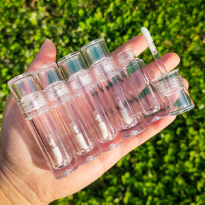 Hochwertige Transparente 2,5ml Leere Lipgloss-Tuben Kunststoff-Kosmetikverpackung Schraubverschluss Liptint-Flasche mit Applikator Aufbewahrungsbox - Product Image 1