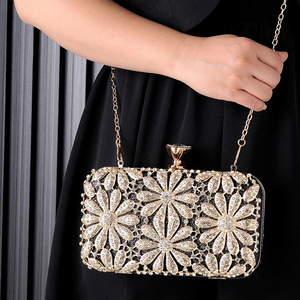 Borse di Lusso Bestseller, Pochette da Cerimonia Intarsiata, Borse da Sera Dorate, Eleganti Borse Argentate con Strass Brillanti - Product Image 4
