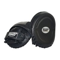 BOXERGING Protège-mains d'entraînement professionnels en cuir de vachette véritable, cible de frappe respirante pour la boxe et le sparring