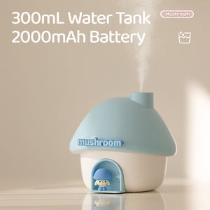 top seller Portable 300ml Mushroom Mini <b>Humidifier</b> Bettery Chargeable 7 Colors Mood Light - Product Image 5