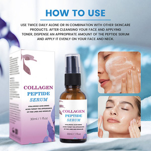 Sérum liquide hydratant pour le visage au collagène végétalien 30 ml, avec hyaluronate de sodium, peptide de cuivre et niacinamide – GZ RTS – Commande mixte en gros - Product Image 3