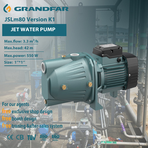 Pompe à jet d'eau domestique GRANDFAR 220V 0.75HP 550W intelligente, personnalisation OEM, haute pression, JSLm80, prix de la pompe à jet d'eau JSLm80 - Product Image 1