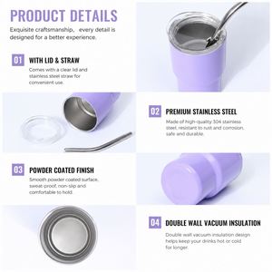 Vaso de acero inoxidable de doble pared de 3 oz con pajita, logotipo personalizado, bonito vaso de chupito para regalos promocionales de fiestas, venta al por mayor - Product Image 4