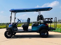 Voiturette de golf électrique à succès, excellent prix, tout-terrain, double rangée, mini-voiturette de luxe à batterie lithium, 6 places, buggy de plage