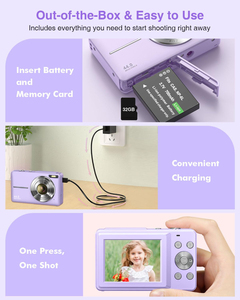กล้องดิจิตอลเด็ก Sonida Portable DC403 หน้าจอ 1080P HD ขนาด 2.4 นิ้ว แบบ Retro พร้อมเซ็นเซอร์ภาพ CMOS รองรับการ์ด TF สำหรับเด็ก ขนาด 2.4 นิ้ว - Product Image 3