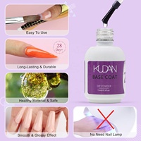 Système de poudre liquide KUDAN : Base, activateur et Top Coat en résine végétalienne – Sans lampe UV/LED – Vente en gros OEM – CPNP ISO22716
