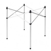 Table pliante en aluminium de camping de conception traditionnelle carrée - Meubles d'extérieur durables et portables
