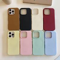 Coque arrière magnétique antichoc en TPU pour 17 Pro Max avec impression UV anti-traces de doigts et design couleur unie