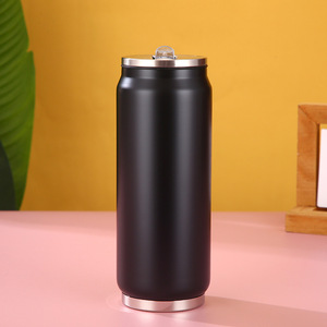 Thermos portable moderne personnalisé en acier inoxydable avec paille anti-fuite pour les voyages - Product Image 4