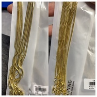 Collier unisexe en cuivre plaqué or 14K/18K/24K, chaîne cubaine et chaîne serpent, bijoux XUPING