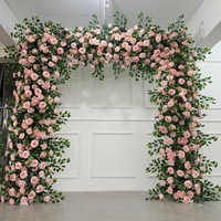 Soporte Decorativo de Esquina con Arco Cuadrado para Flores Artificiales, Decoración para Bodas, Arreglos Florales, Pasillo, Accesorios para Fotografía