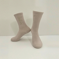 Chaussettes de ski rétro de taille libre Nordic Snowflake Logo Print Autumn Merino Wool and Nylon Knitted Crew Apre-Ski Style