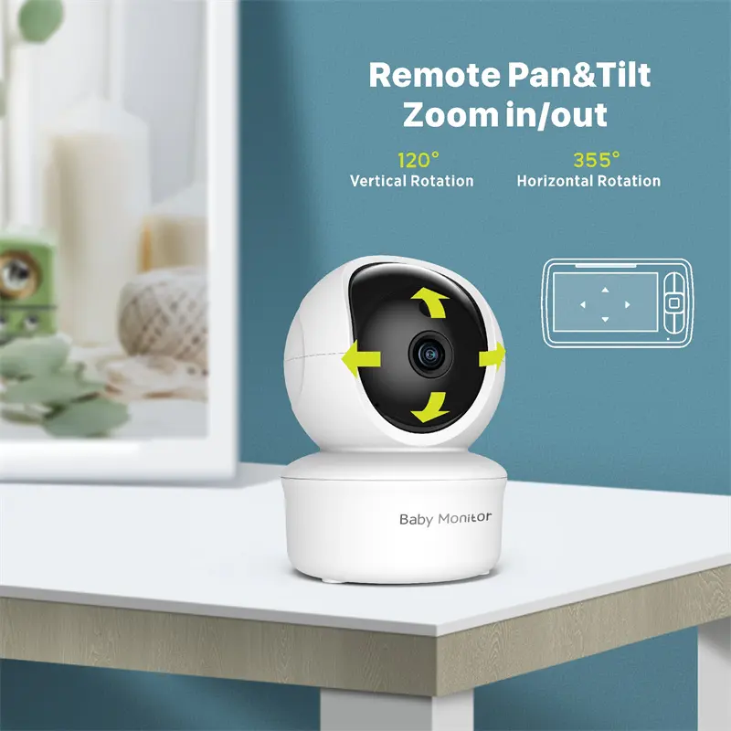 Baby Monitor da 5.0 pollici con telecamera Wireless Video Nanny Security Night Vision temperatura Sleep Camera baby monitor