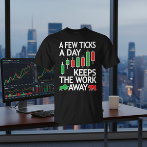 T-shirt Future Trading Futures Trader, design premium, Few Ticks A Day - Product Image 3